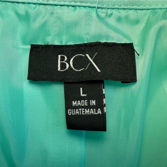 BCX Women’s Mint 3/4 Sleeve Polka Dot Cuff Single Breast Career Blazer- Large - Picture 2 of 16